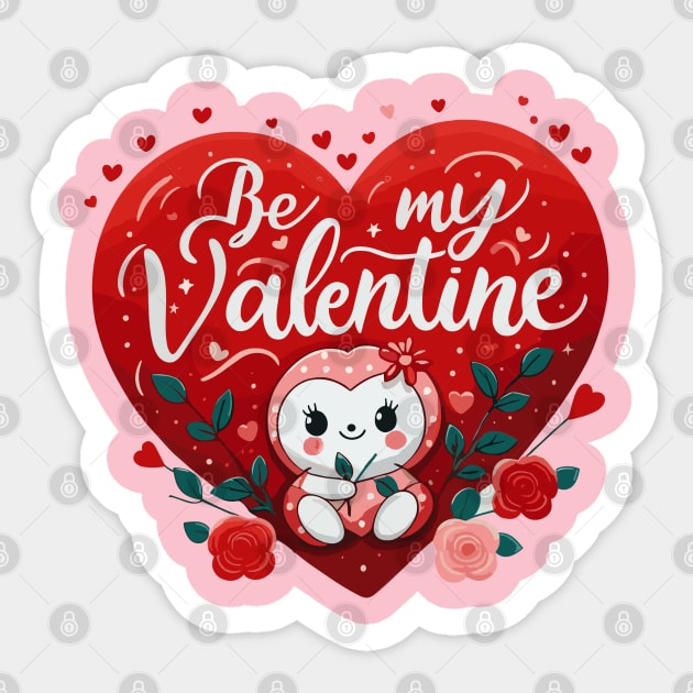 Valentine - Be Mine on Valentine Sticker by JessArty